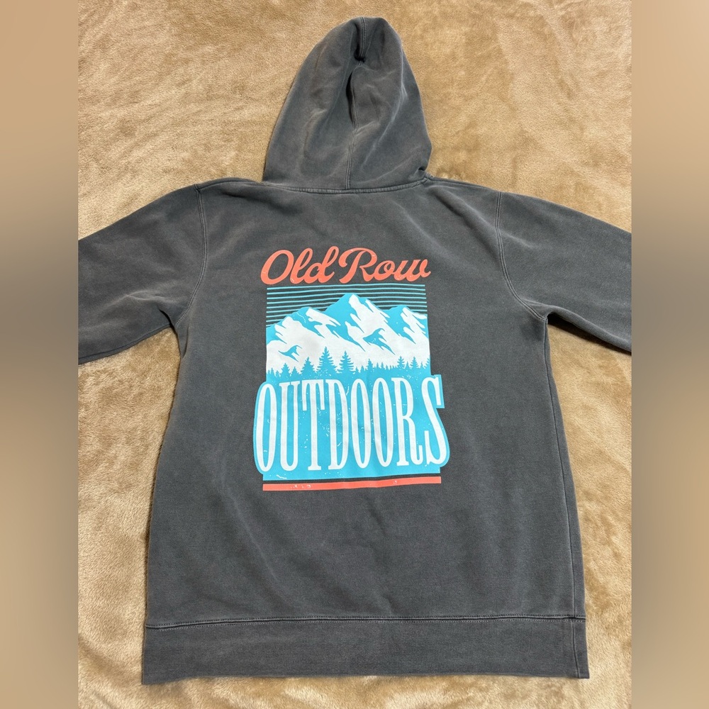 Old Row Outdoors Charcoal Gray Hoodie Men’s Medium Pullover
